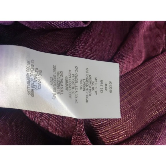 susan graver Wine Foil Liquid Knit Cardigan Camisole 2 Piece Set Size 3X - Picture 7 of 8